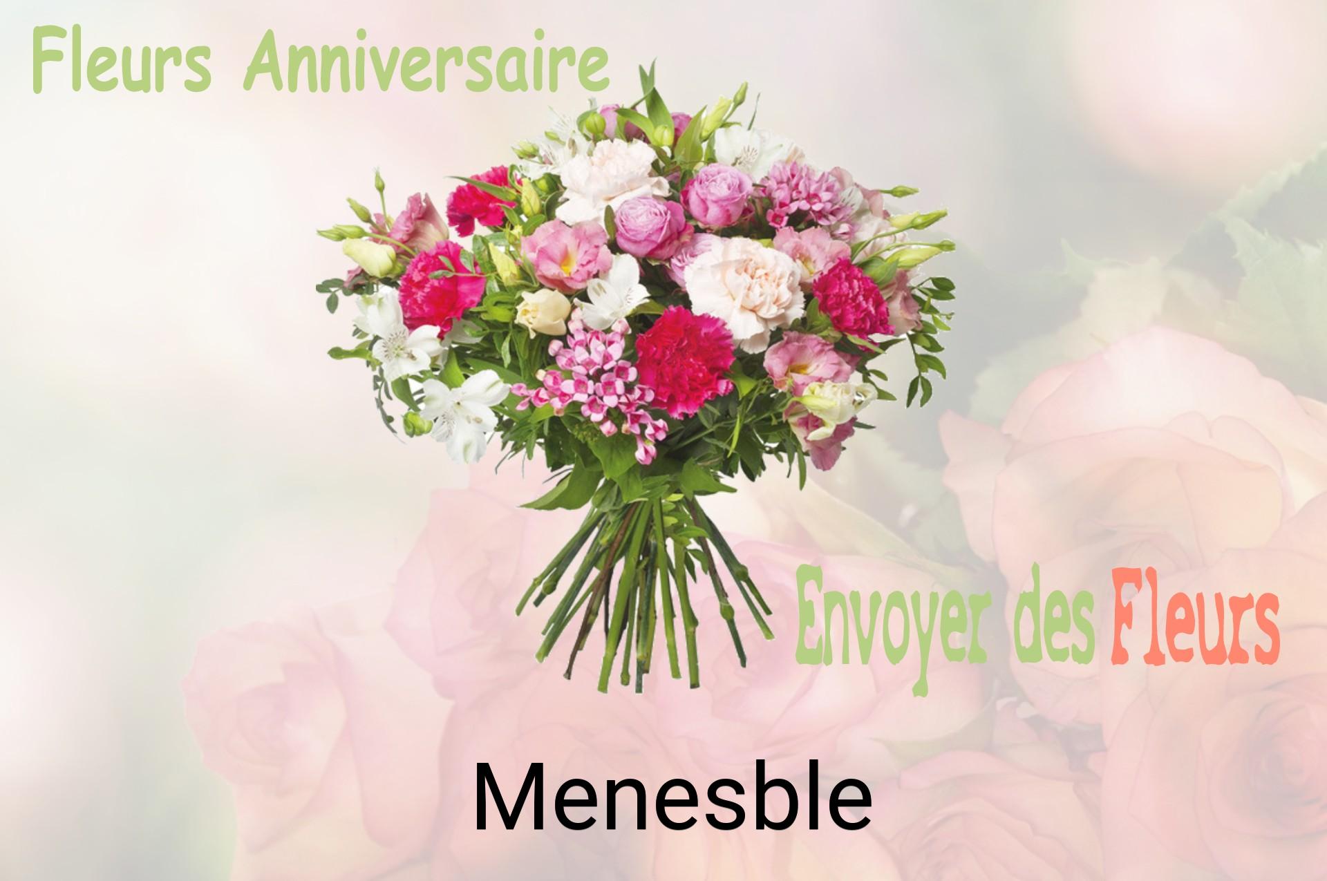 Bouquet de fleurs d’anniversaire livré à Menesble